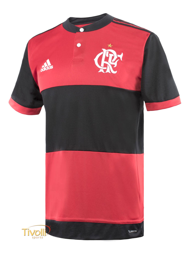 Camisa Flamengo Home 2017 s/n° Torcedor Umbro Masculina - Vermelha e Preta