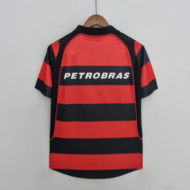 Camisa Flamengo Home 03/04 s/n° Torcedor Nike Masculina - Vermelha e Preta