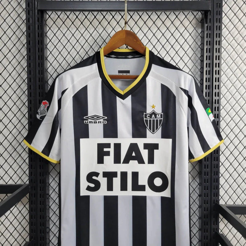 Camisa Atlético Mineiro Home Retrô 2003 Preta e Branca - Umbro