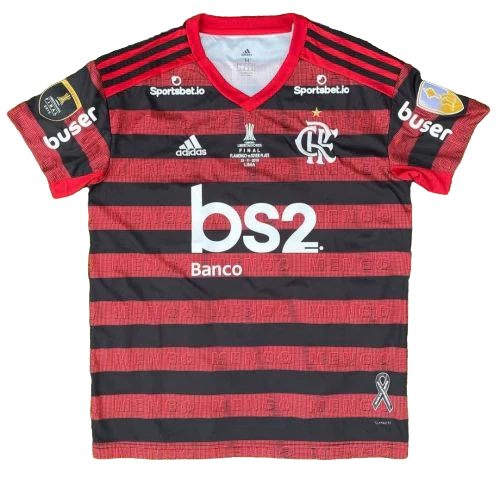Camisa Flamengo 2019 Final Libertadores + Patrocinio - Vermelha e Preta