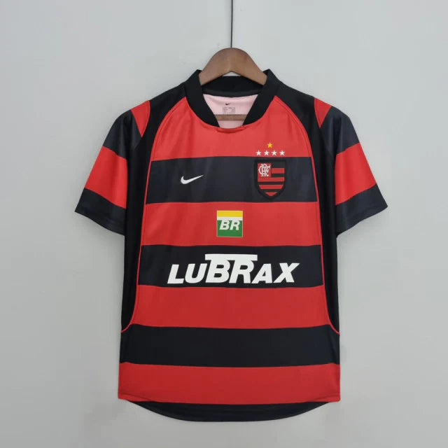 Camisa Flamengo Home 03/04 s/n° Torcedor Nike Masculina - Vermelha e Preta