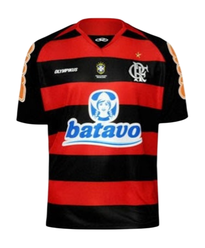Camisa Flamengo Home 10/11 s/n° Torcedor Adidas Masculina - Vermelha e Preta