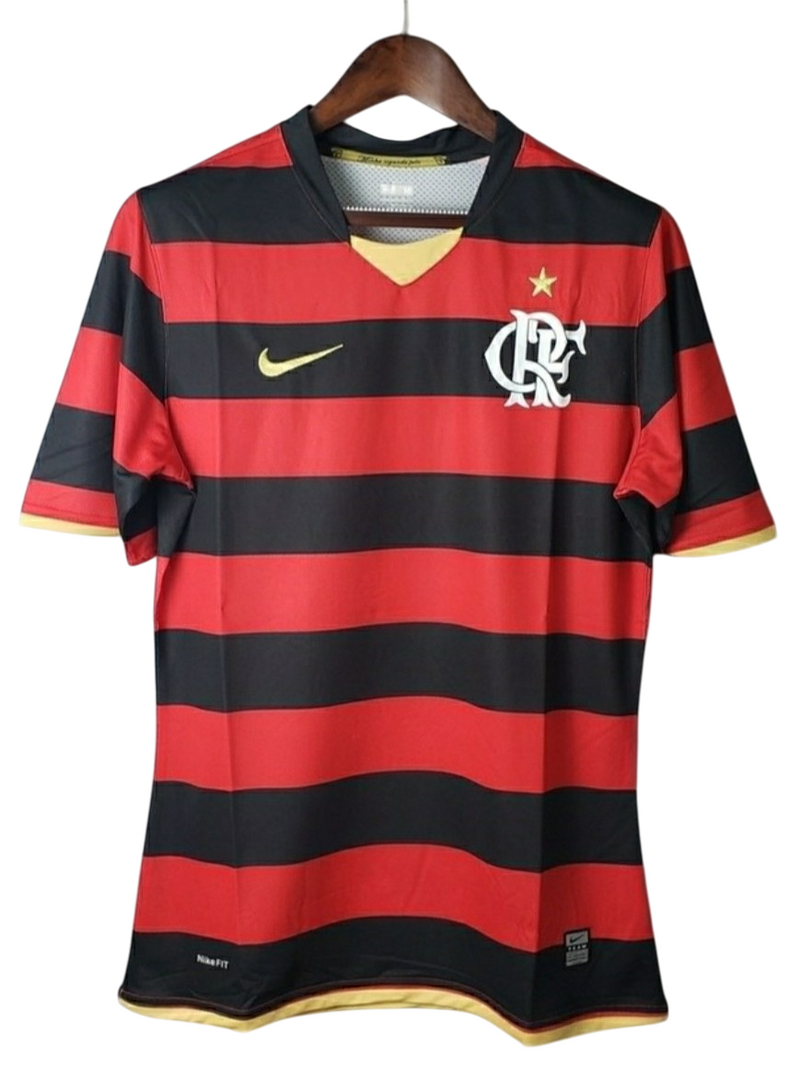 Camisa Flamengo Home 2008 s/n° Torcedor Nike Masculina - Vermelha e Preta